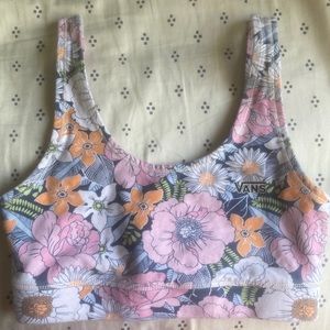 Floral Vans sports bra. X- small. No padding or lining.